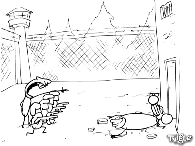 Полиция против узника