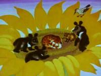 Тигренок на подсолнухе