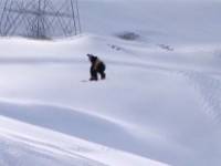 Сноуборд в погоне за едой