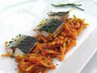 Лапша жемчужная с макрелью