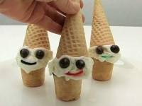 Мороженое с забавными рожицами