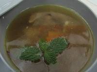 Говяжий бульон с лесными грибами